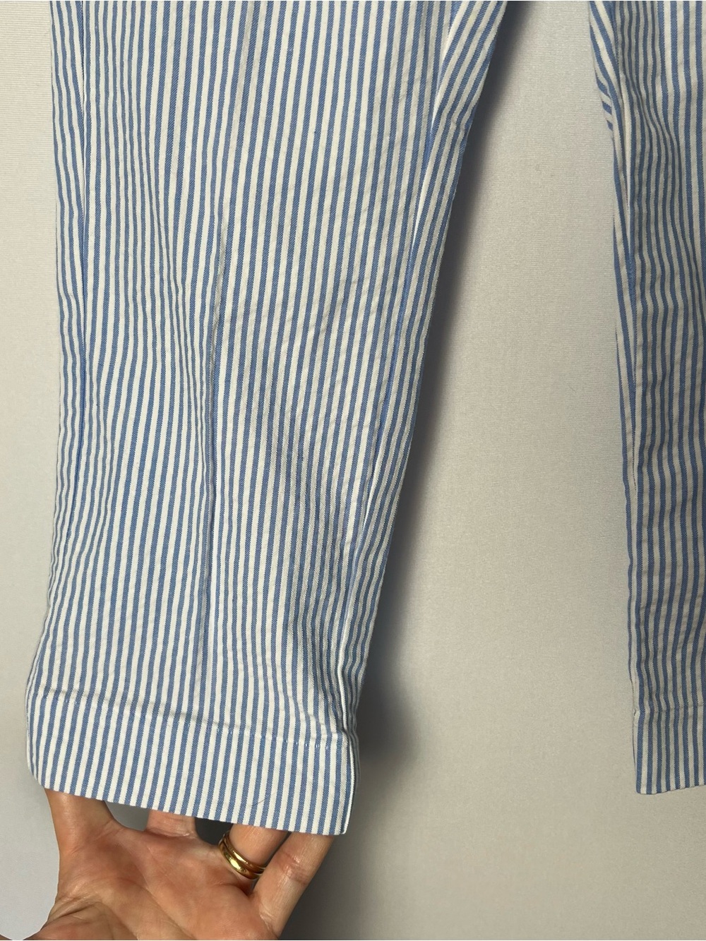 Janie & Jack Seer Sucker Pants Light Blue Stripe Cotton Boys Size 2T Preppy - Picture 3 of 9